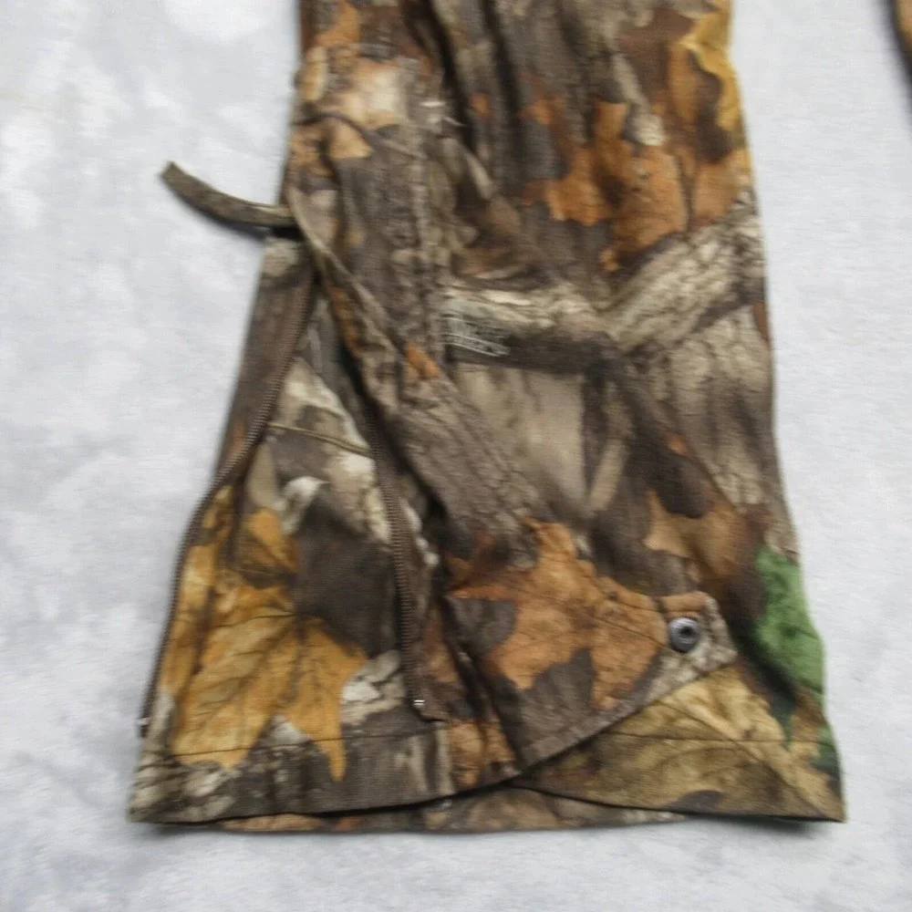 Pella Camo Pants Men Medium Flex Waterproof Button Suspenders Hunting VTG 30x31